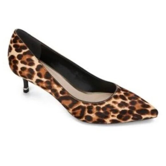 Kenneth Cole New York "Morgan" Leopard Print Kitten Heel Pumps Size 7 M - Picture 3 of 6